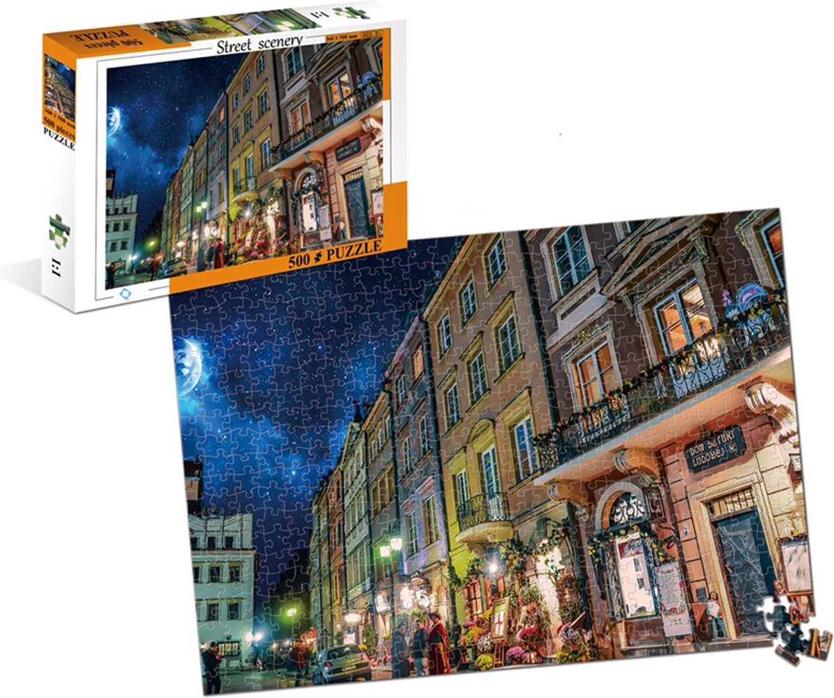 Puzzel Kleurrijk – 500 stukjes | Puzzel - Straatbeeld| Puzzels Volwassenen – Kinderpuzzel | Legpuzzel 500 stukjes | Puzzel  - Straat