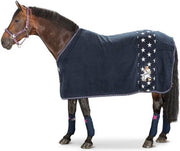 Eskadron - Ponydeken - fleece - navy - wit - rose - ponymaat XXS