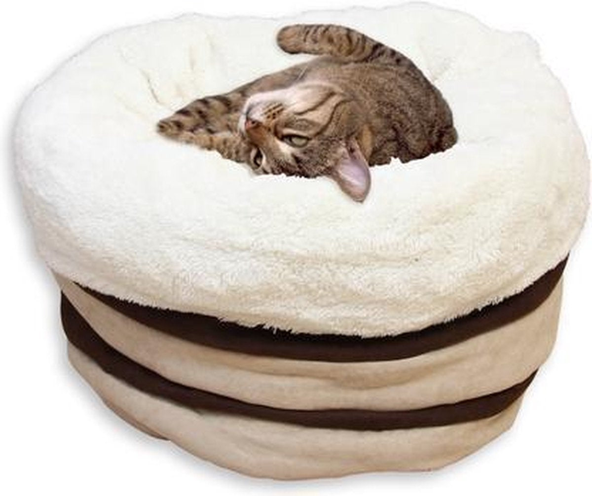 RelaxPets - Hondenmand - Kattenmand - Donut - Lamswol - Beige
