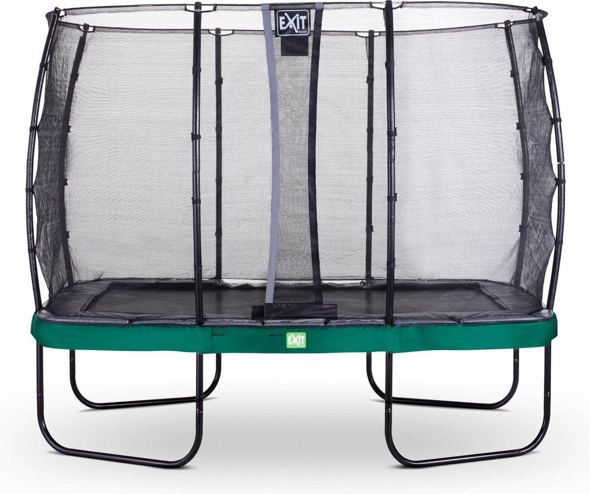 Trampoline EXIT Elegant - 214x366cm met net Economy - groen