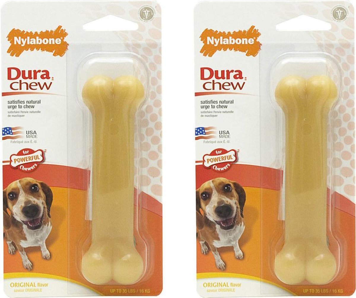 Nylabone Harde Bijters Kluif - Ham - Voor Honden tot 15 kg per 2 stuks