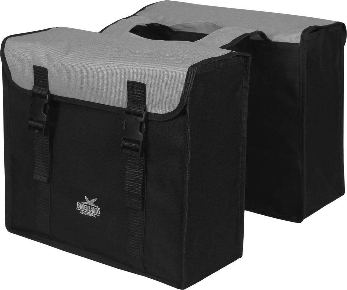 Greenlands - Dubbele Fietstas - 34 Liter - Zwart;Zilver