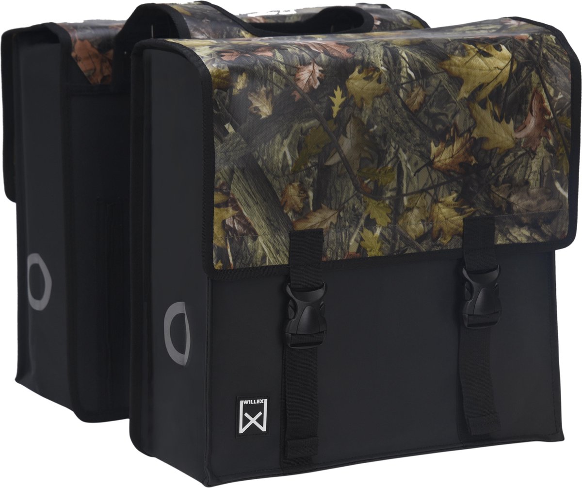 Willex Dubbele Fietstas Bisonyl 46L - Zwart Forest