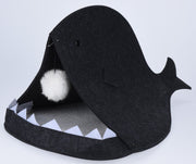 RelaxPets - Kattenmand - Cat Lounge - Slaapplek - Cat Cave - Haaien mand - Antraciet - 60x40x38cm