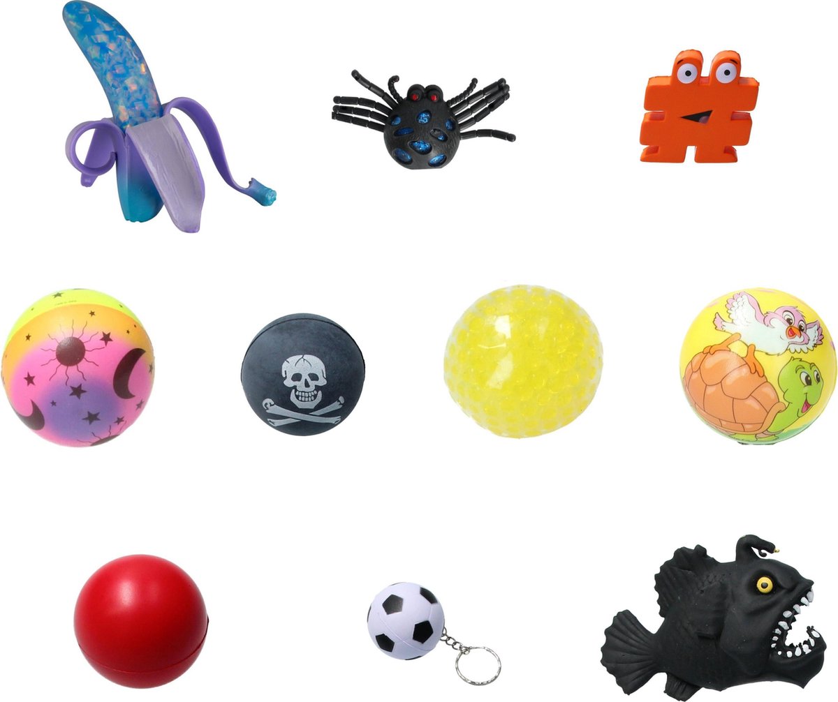 Banzaa Anti stressbal top 10 pakket ‒ Mega super pack 2021 ‒ van Knijp toy Orbeez tot Odditeez