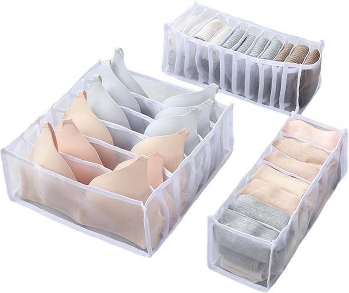 Kleding Organizer - Set van 3 stuks - Wit