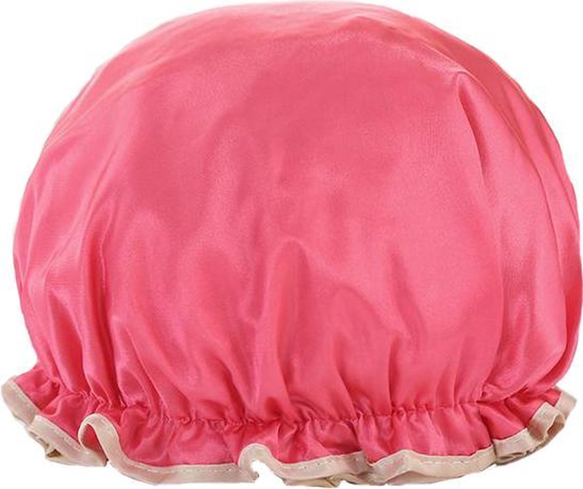 Rojafit Luxe Dubbel Laags Douchemuts - Satijn Look - Rose