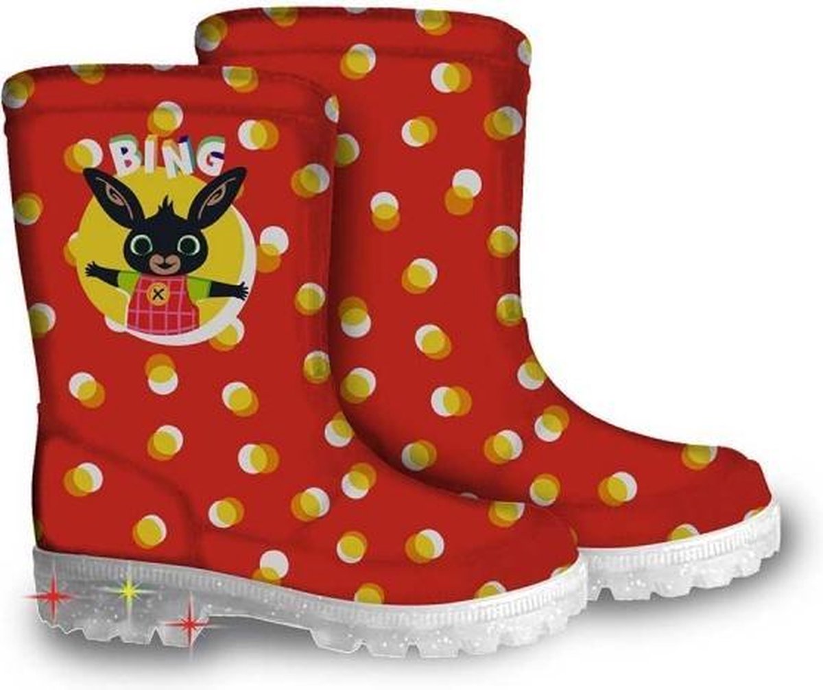 Bing Regenlaarzen Junior Pvc Rood/geel Maat 25-26