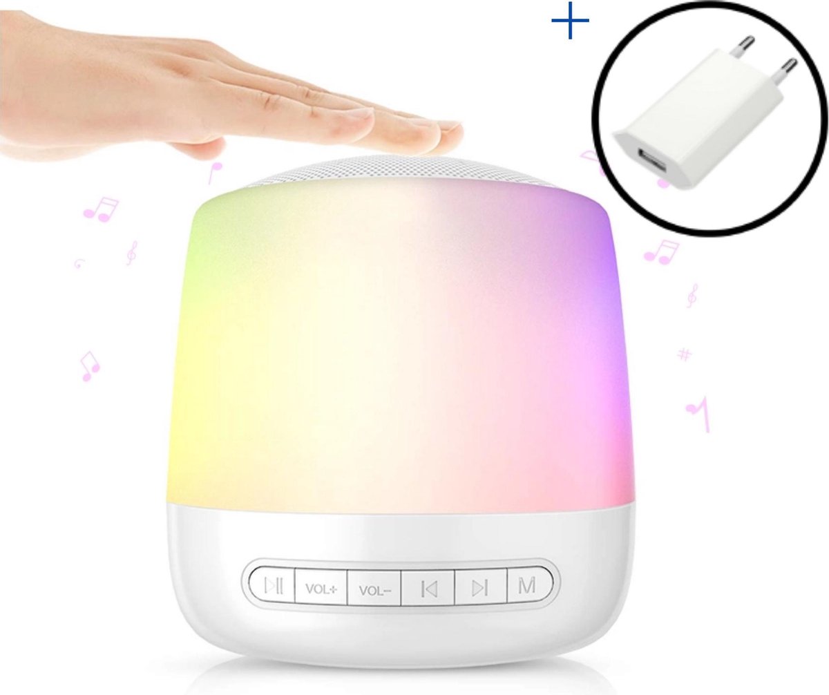 Quindi® Luce Zilver – Slaaptrainer – Nachtlamp – White Noise Machine – Touch Control - Slaapliedjes - Kinderlamp – Draadloos