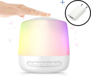 Quindi® Luce Zilver – Slaaptrainer – Nachtlamp – White Noise Machine – Touch Control - Slaapliedjes - Kinderlamp – Draadloos