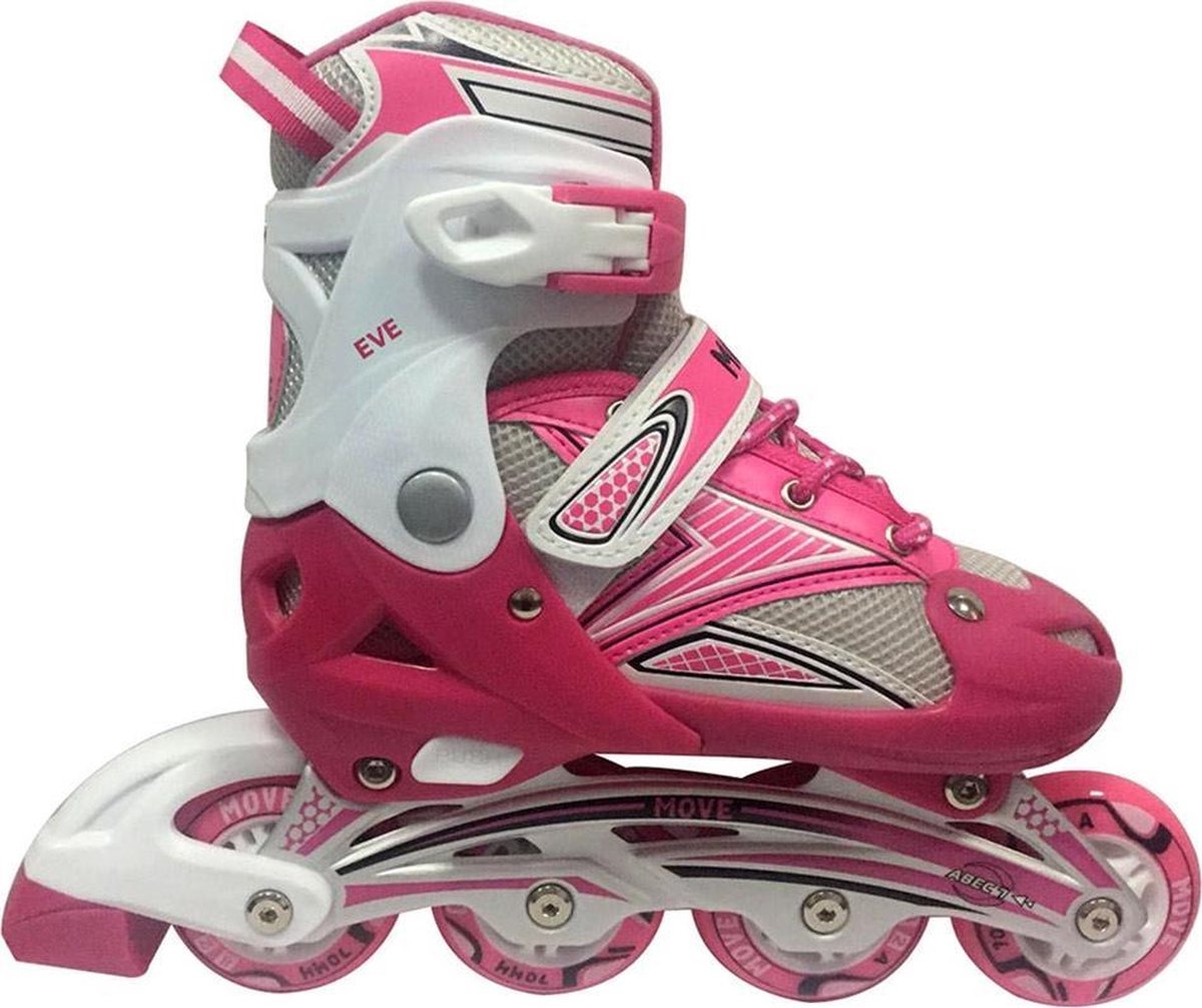 Move Eve Inlineskates - Maat 30-33 - Jongens - wit/roze