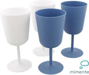 Kunststof wijnglazen - kunststof bekers - camping wijnglazen - camping bekers - herbruikbare wijnglazen - hard plastic wijnglazen - barbecue wijnglazen - plastic wijnglas - 4 wijn bekers - 4 kunstof wijnglazen