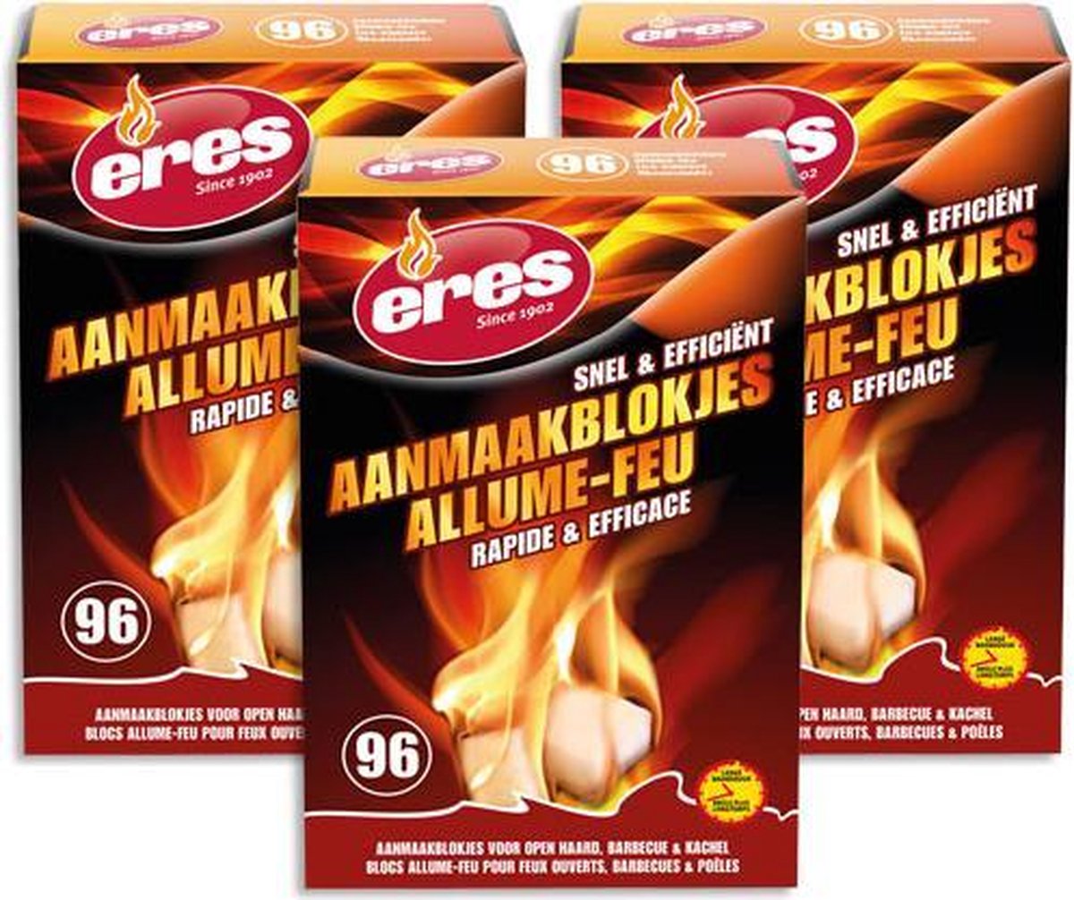 ERES - Kolenaanstekers / Aanmaakblokjes - 96 stuks x 3 (288 stuks)