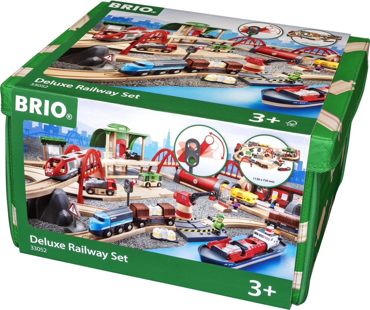 Speelgoed | Wooden Toys - Deluxe Railway Set In Opvouwbare Doos