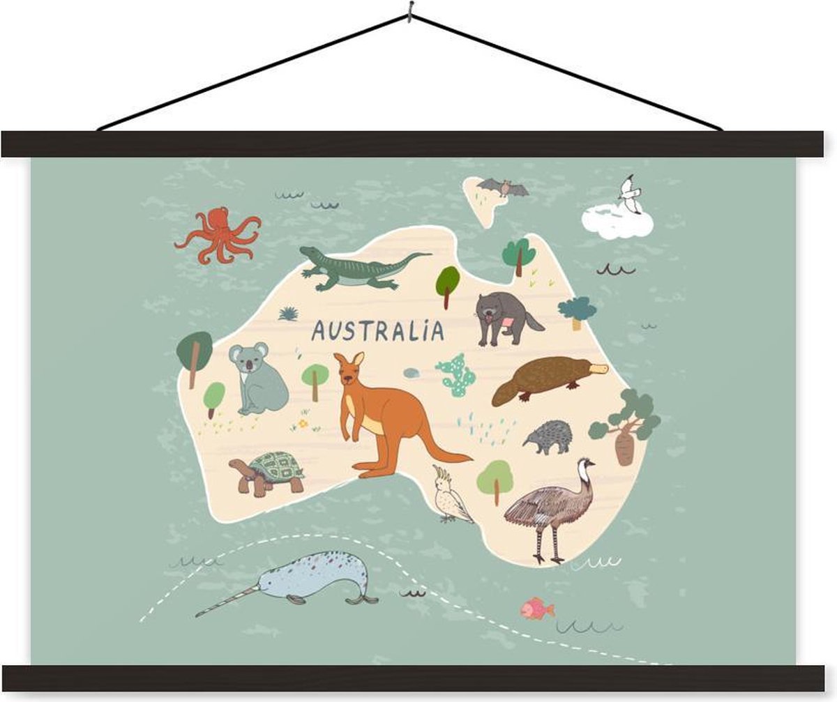 Dieren - Australië - Wereldkaart kinderen