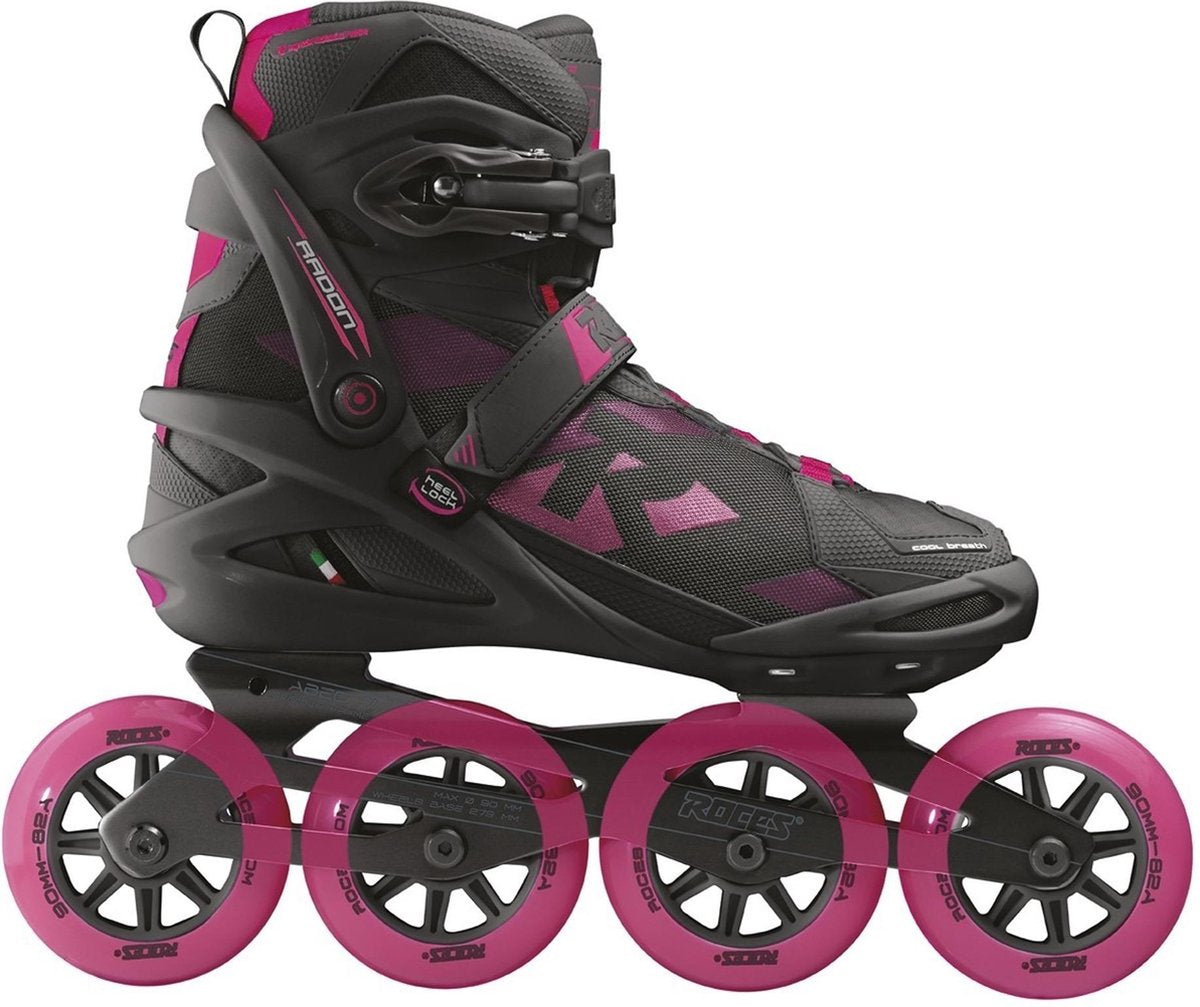 Roces Radon Inlineskates - Maat 38 - Vrouwen - zwart - roze