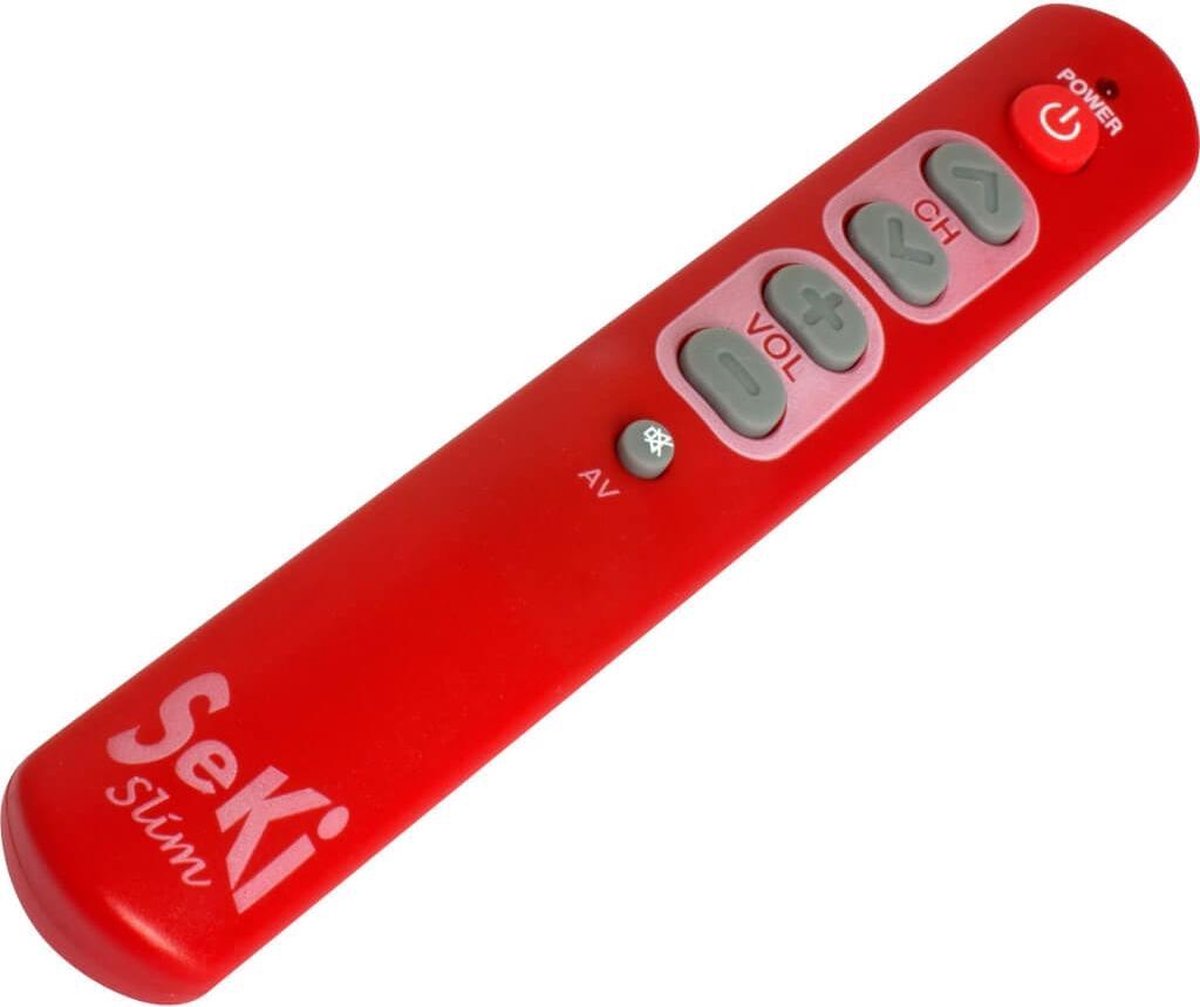 Senioren / Slechtzienden universele afstandsbediening Seki Slim - Rood