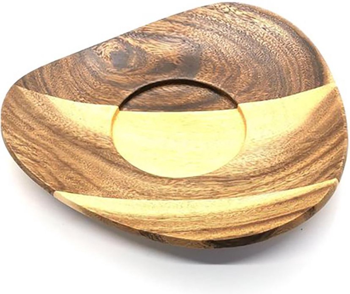 Serveerplateau - Plateau Driehoek - Dienblad Hout - Acacia Hout - 27 cm