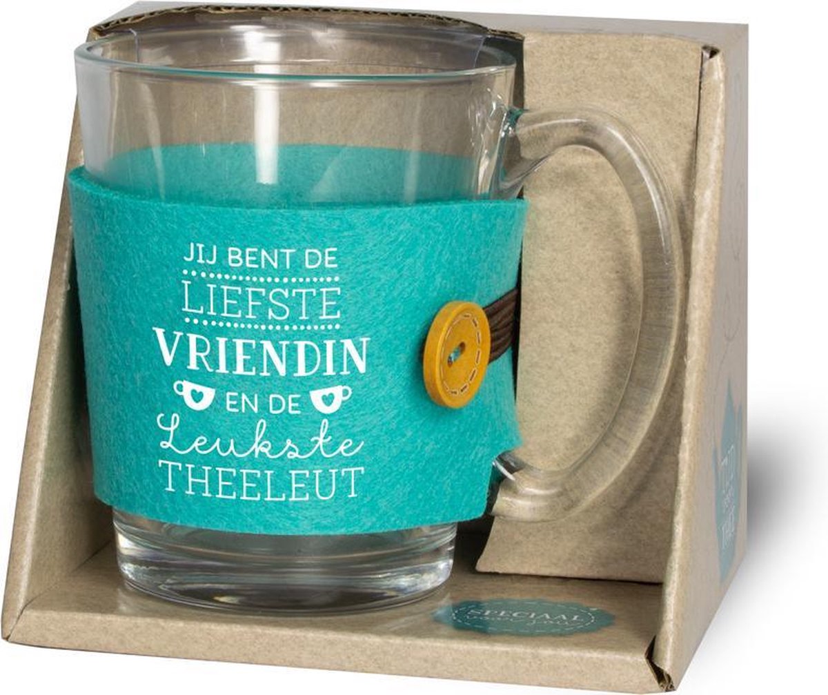 Tijd voor thee - Theeglas - Vriendin