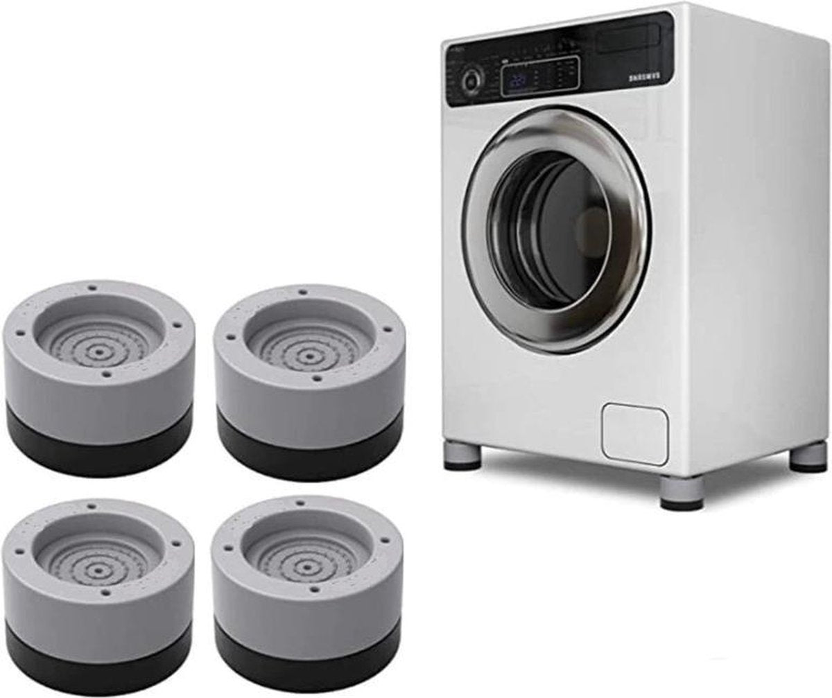 Wasmachine Anti-Vibratie Pads - Non Slip - Multitool - Wasmachine Geluidsdemper - Trillingsdempers - 4 Stuks/set - Extra Dik - Universeel voor Wasmachine en Droger - Geluidsdempers - Trillingsdempers - Anti Trillingsmat - Wasmachine Verhoger