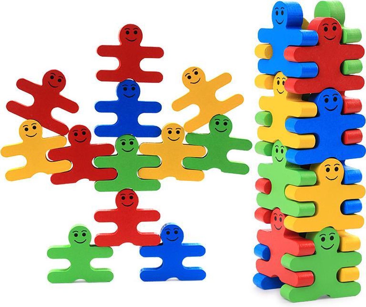 Balans Boefjes - Educatief - Stapelspeelgoed - Kinderspeelgoed - Bouwspeelgoed - Peuter- & Kleuter speelgoed jongens en meisjes - Montessori speelgoed - Fidget toys