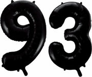 Folieballon 93 jaar zwart 41cm