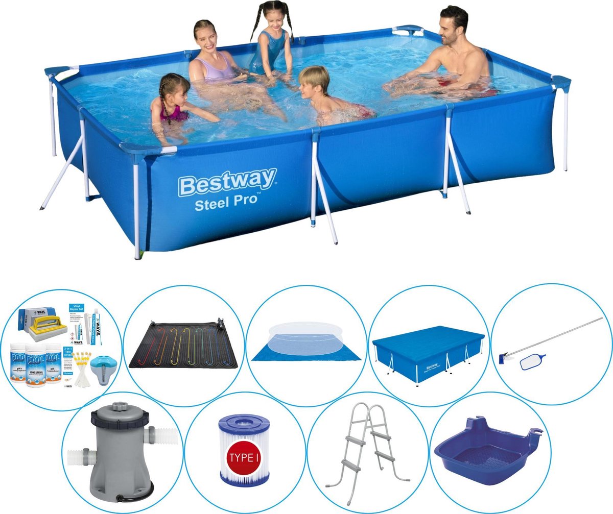 Bestway Steel Pro Rechthoekig 300x201x66 cm - Slimme Zwembad Deal