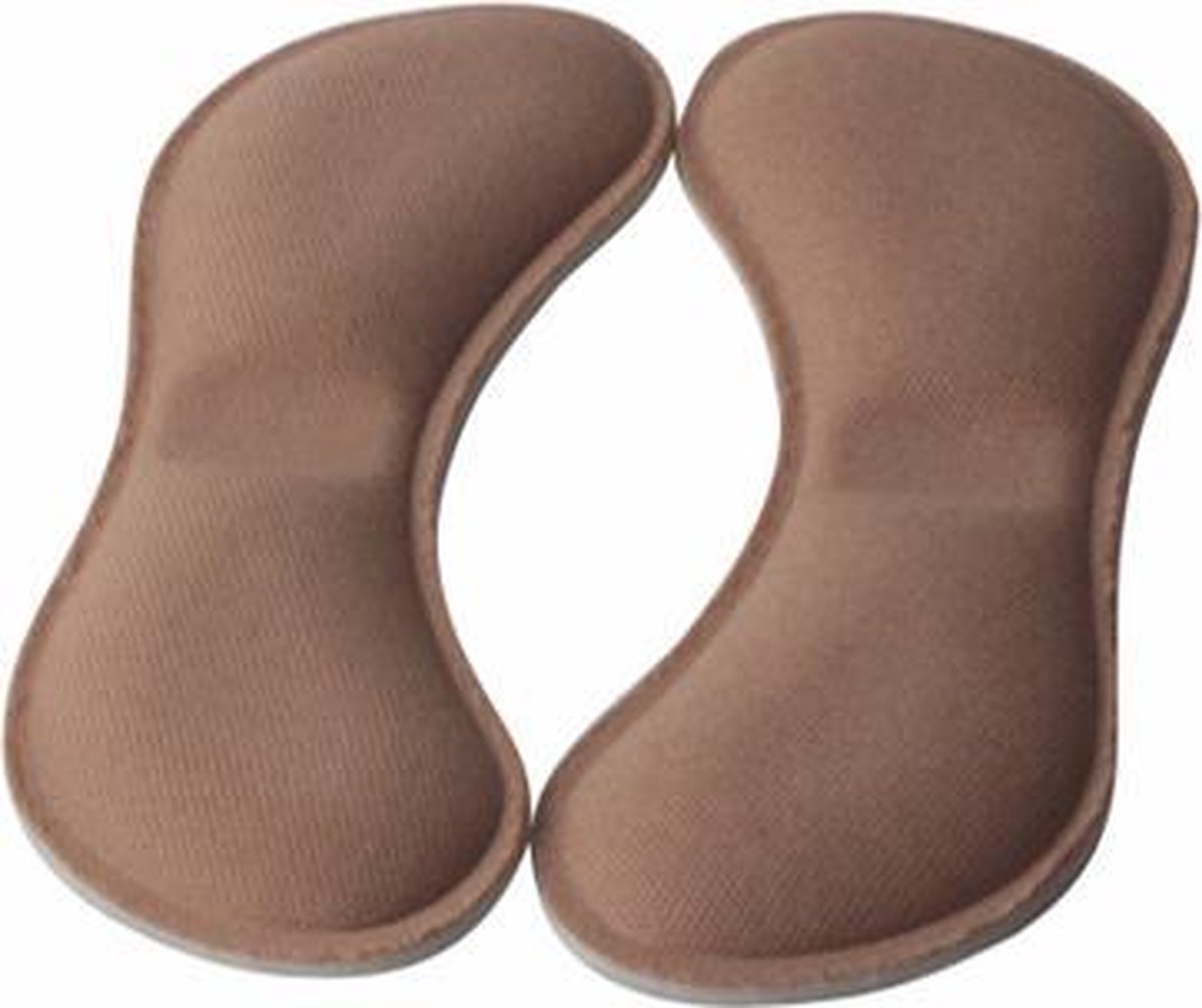 3 Paar beige - Hielbeschermers - Zelfklevend - Voorkomt blaren - One size - Voor hakken & schoenen - Hielpijn - Hielkussen