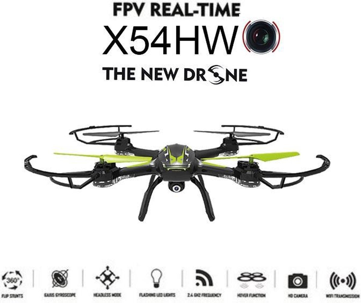Syma X54HW live Camera Drone FPV Real-Time  + Altitude mode| quadcopter zwart
