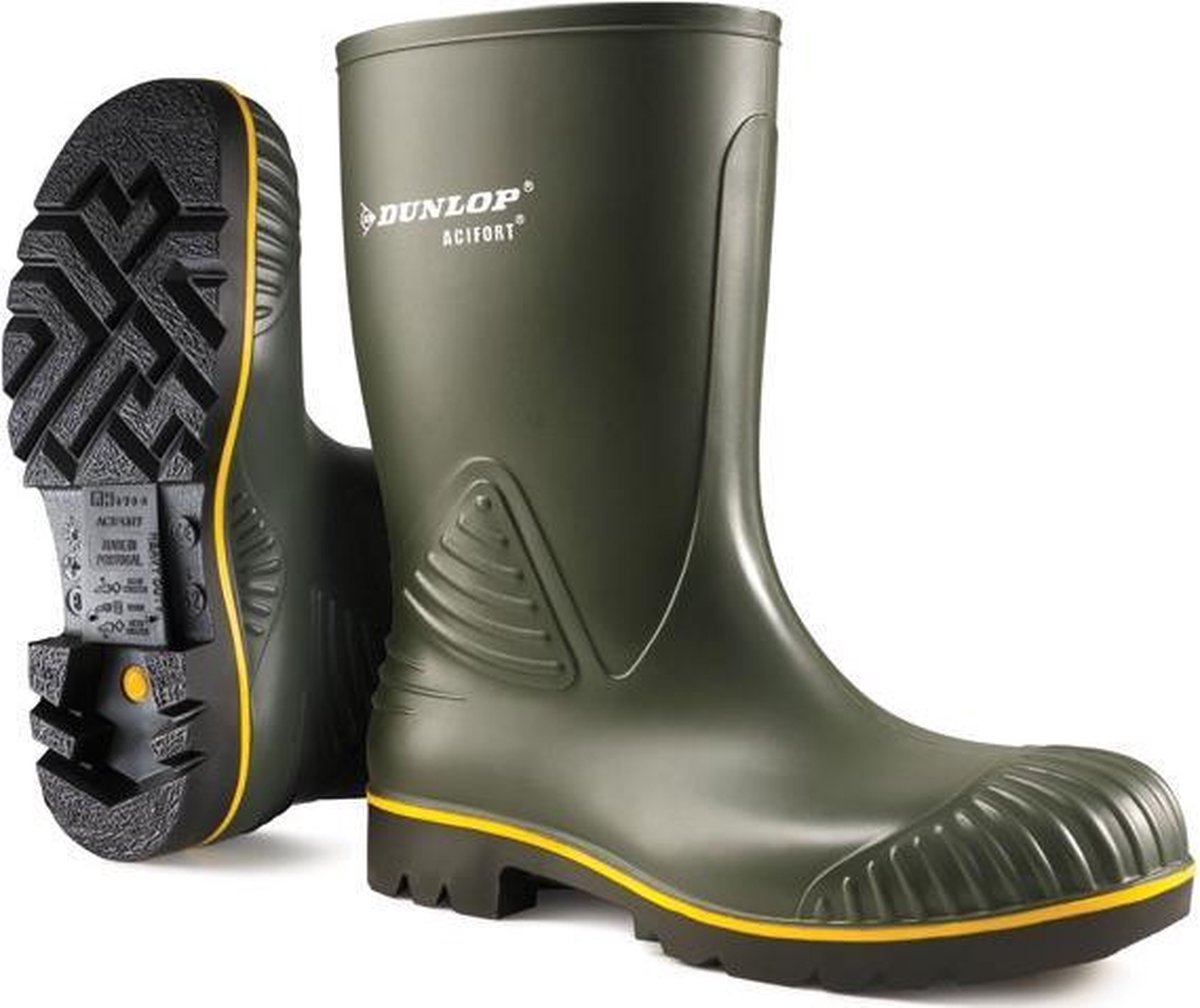 Acifort Kuitlaars Groen | Uitstekende Resistentie tegen Vloeistoffen | Dunlop B440631.AF | Maat 41