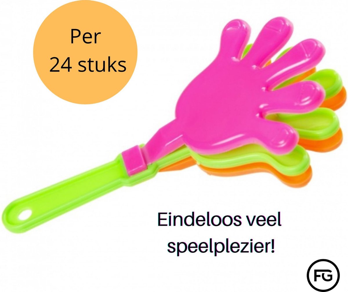 FG 24x Klaphandjes - Klaphandje - Klapperhandjes - Uitdeelcadeautjes - Traktatie voor kinderen - Uitdeelcadeau