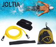 JOLTIA - Zwemelastiek 500 - Zwemtraining - Zwem elastiek met weerstand - Resistance cords - Voor Volwassenen - Zwembad - Zwemelastieken met Riem / Gordel - Weerstandsband - Weerstandstube - Trainingsbanden - 3 meter - Geel