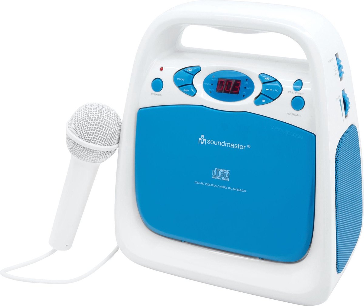 Soundmaster KCD50BL Draagbare Sing a Long CD/USB speler met radio