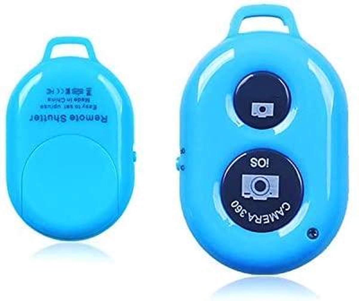 Bluetooth Remote Shutter foto Selfie afstandsbediening telefoon voor smartphone - Blauw