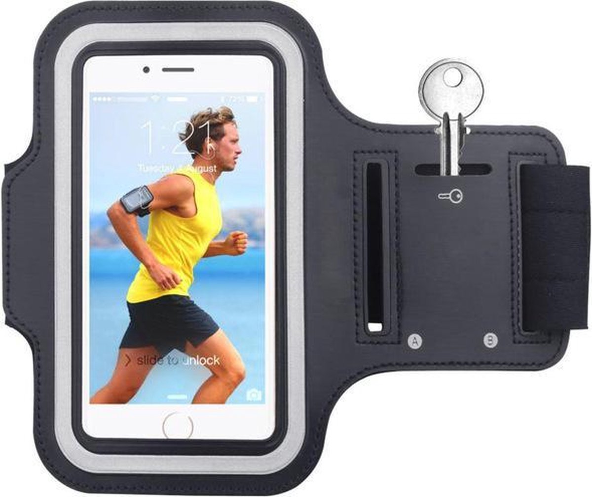 Motorola Moto G 5G hoesje - Sportband Hoesje - Sport Armband Case Hardloopband Zwart