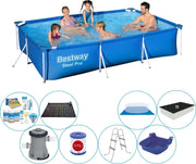 Bestway Steel Pro Rechthoekig Zwembad - 300 x 201 x 66 cm - Blauw - Inclusief Pomp en benodigdheden