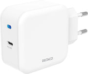 DELTACO USBC-AC139 Wandoplader USB-C PD - 30W - 3A - Wit