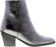 Tango | Ella square 10-d gun metal crack leather boot - black heel/sole | Maat: 40