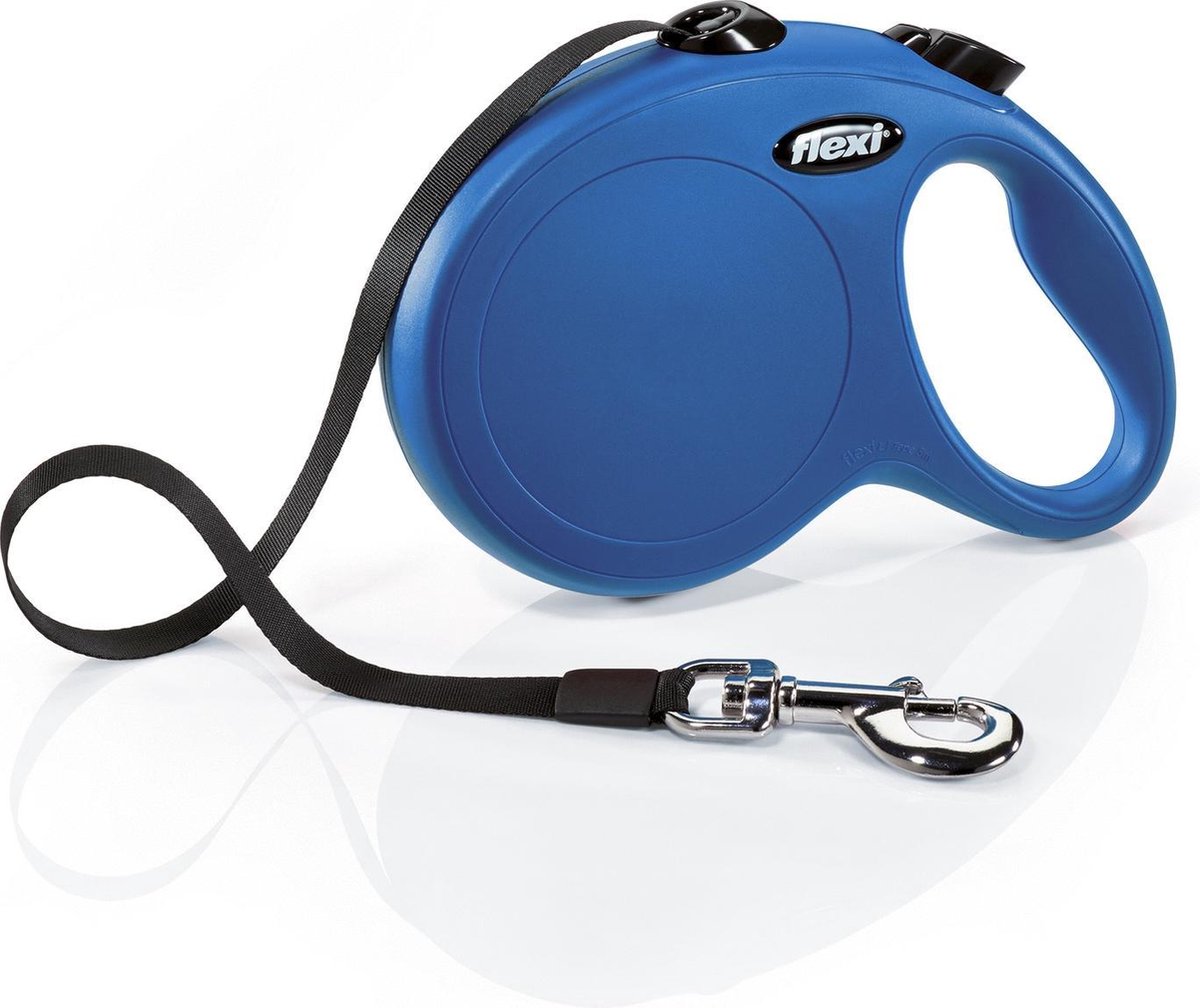 Flexi New Classic Tape - Hondenriem - Blauw - L - 5 m - (<50 kg)