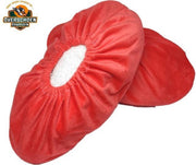 2 Paar Lekkere zachte wasbare antislip velours overschoenen rood maat 37-42