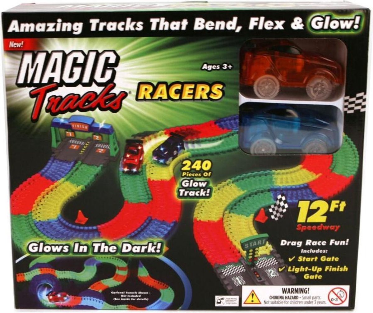 Magic Tracks Racers Set Glow In The Dark