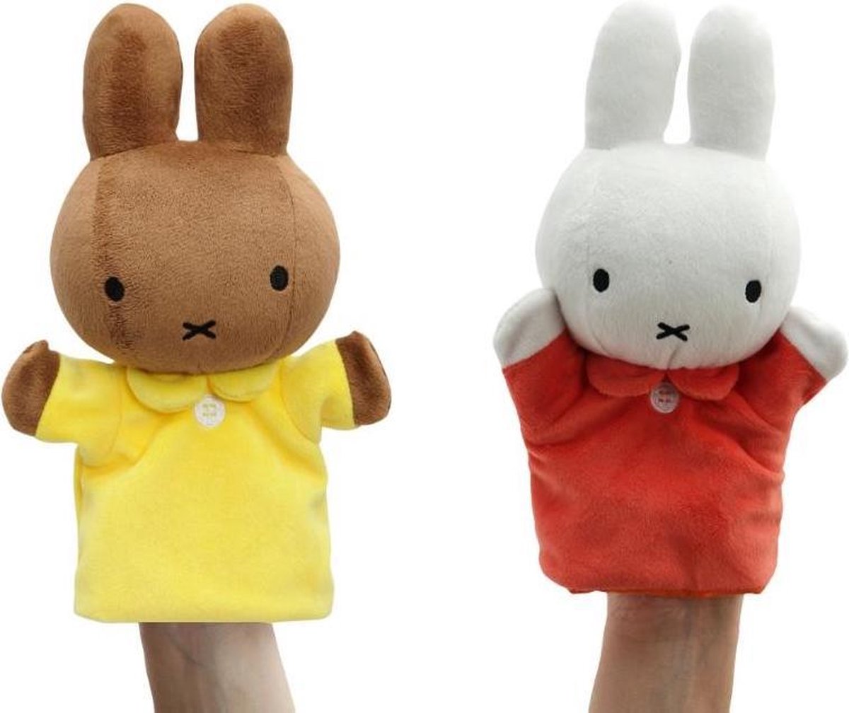 Mercis Handpoppenset Nijntje En Nina Junior 26 Cm Geel/rood