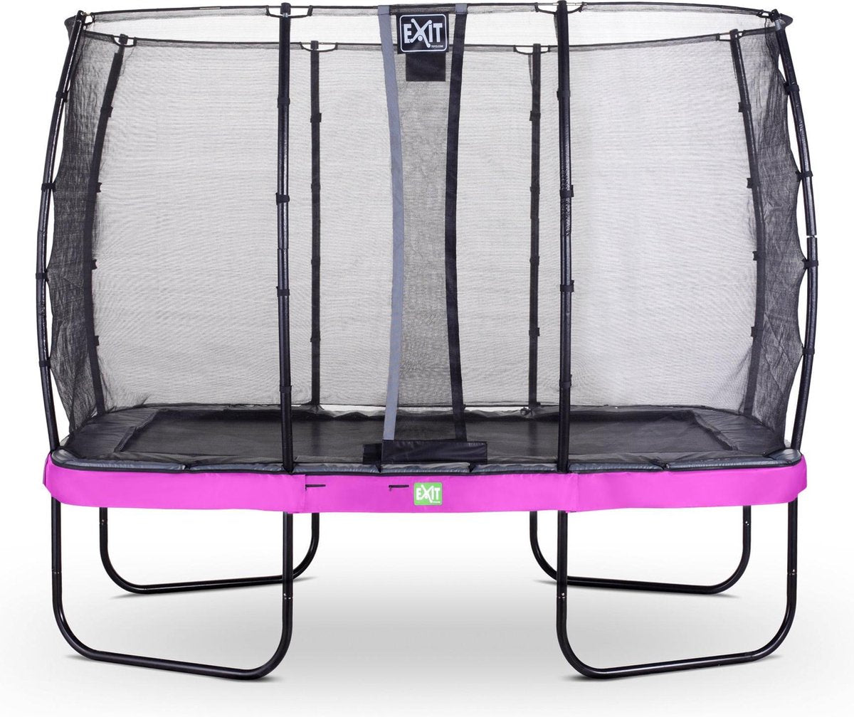 Trampoline EXIT Elegant - 214x366cm met veiligheidsnet Economy - paars