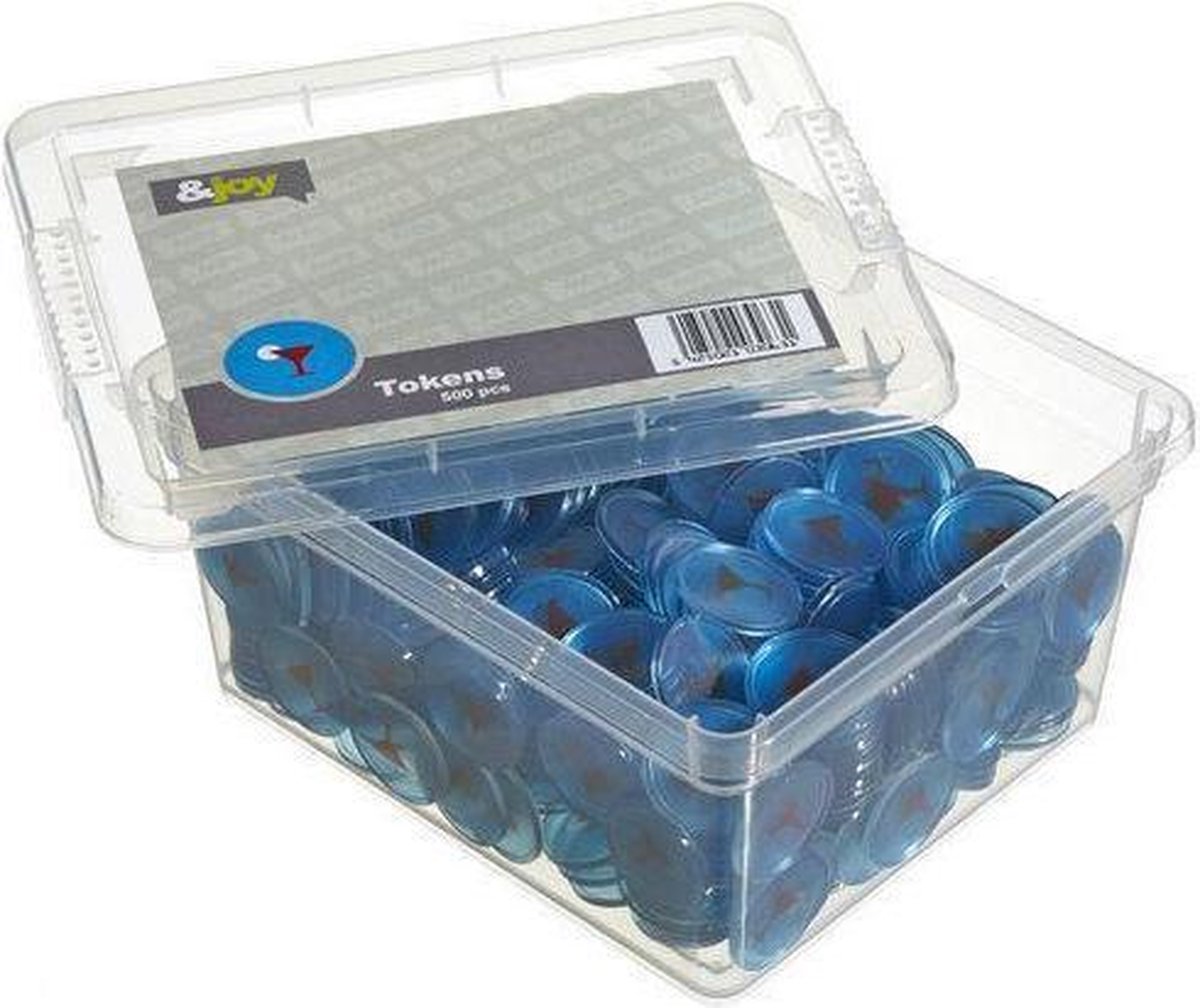 Crystal Betaalmunten / Consumptiemunten- Cocktail Glass - Blauw - 500 Jetons