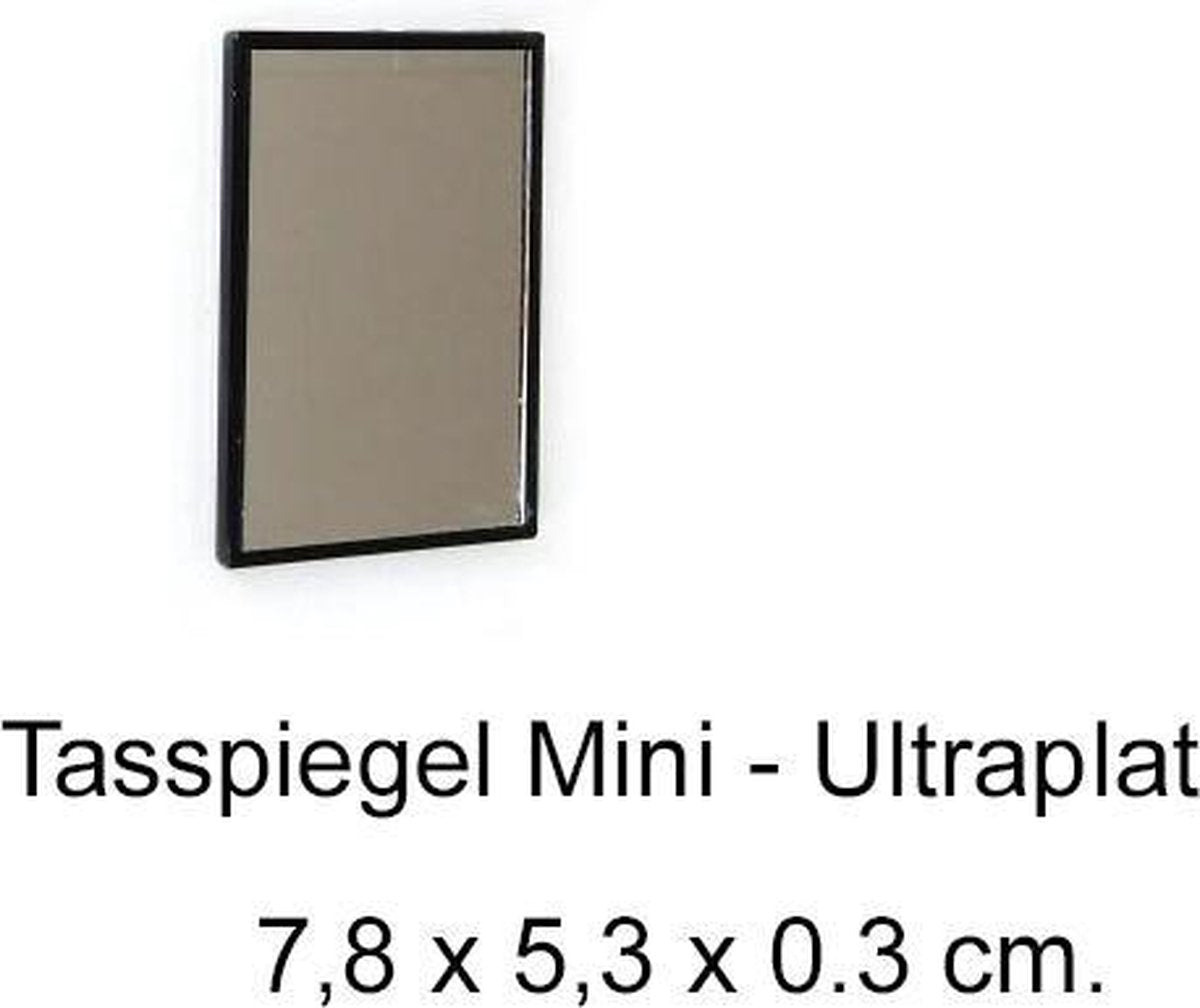 Tasspiegel - Mini - Ultraplat - Zwart - Afmeting: 7