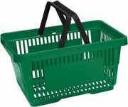 Winkelmandje 20 liter – groen – 2 handvaten - 10 stuks