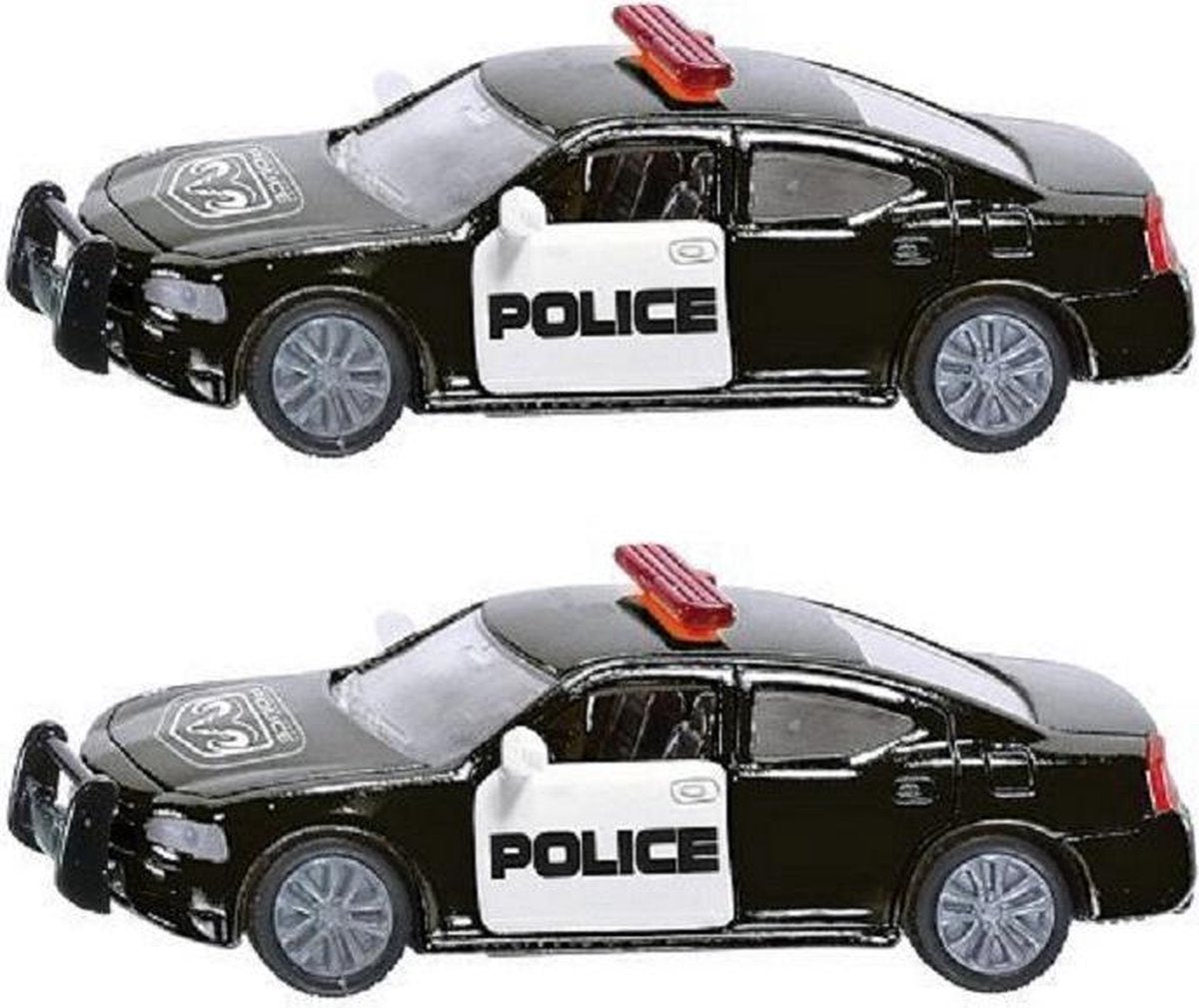 Set van 2x stuks siku Amerikaanse speelgoed politieauto/politiewagens - Die-cast kinder speelgoed - Dodge