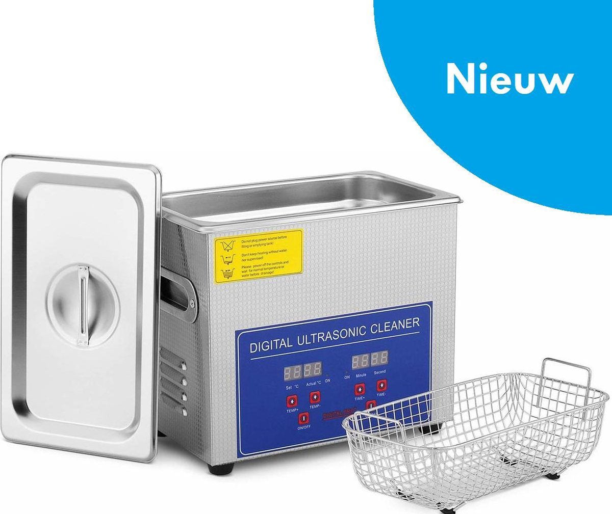 Ultrasonic Reiniger 3 Liter | 3L| Ultrasone Reinigingsmachine | Ultrasoonbad | Reinigingsbad | Reinigingsbak | Ultrasoonbak | Ultrasonic Cleaner | Sieraden bak - pedicure - bril -brillen)