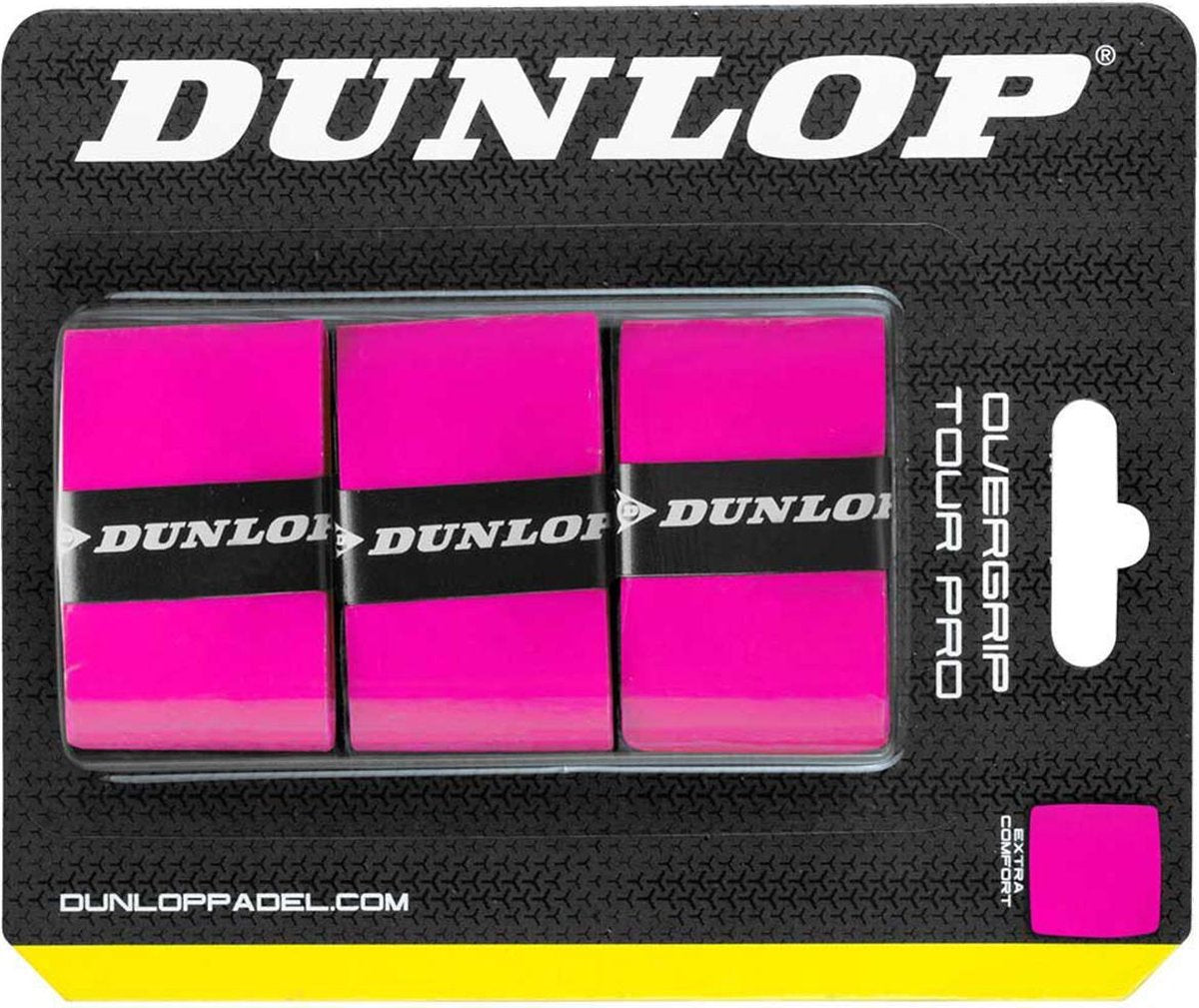 Dunlop overgrip grip Padel Tennis Squash Hockey 3x roze