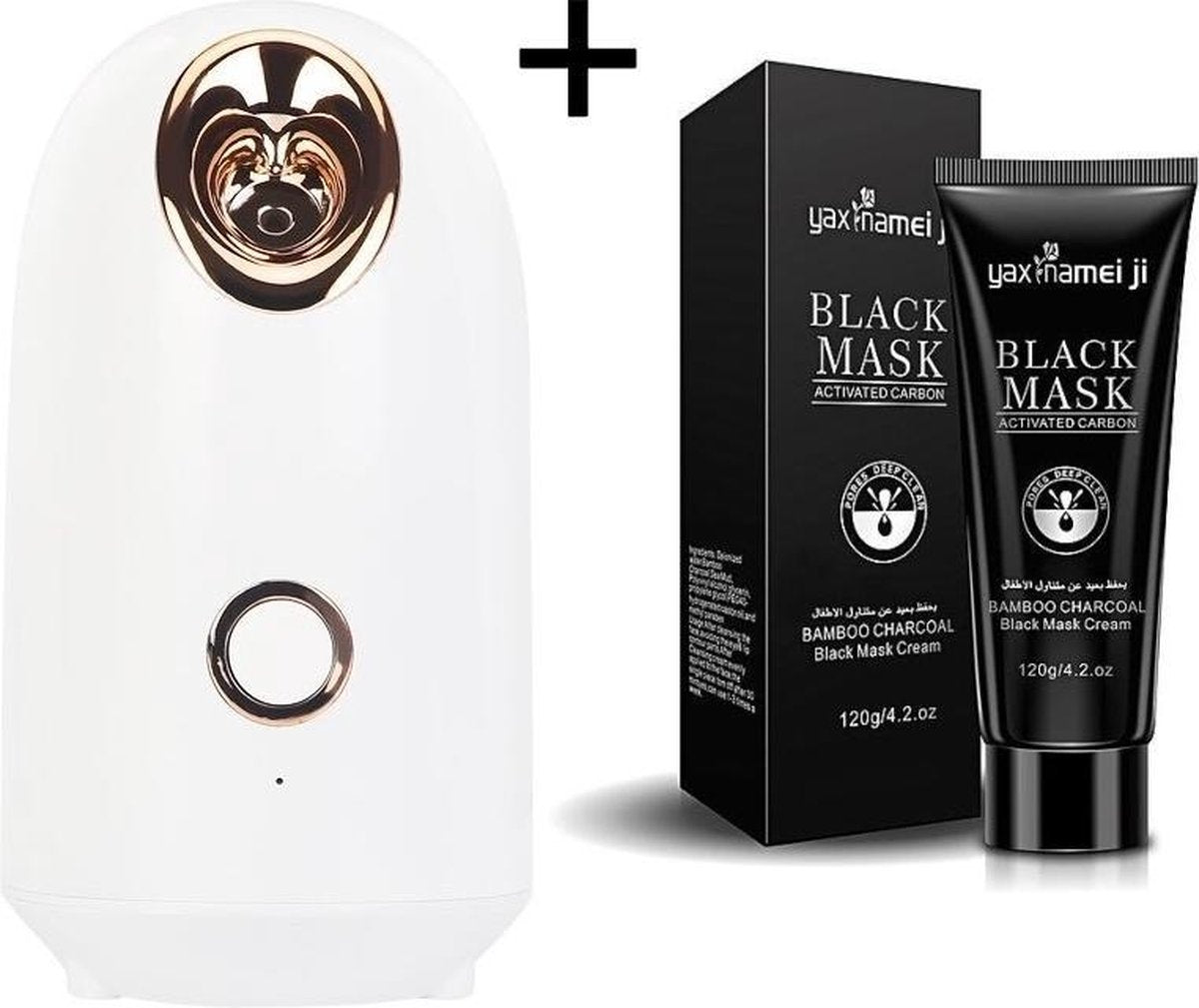 Gezichtsstomer - Incl Blackhead remover- Puisten verwijderaar - Mee eter verwijderaar - Mee - eter - Gezichtsreiniger - Acne - Steamer - Stoomreiniger voor Verkoudheid - Sauna- Gezichtssauna voor een gezonde huid - Gezichtsmasker